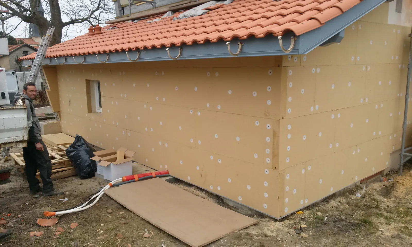 isolation extérieure en fibre de bois