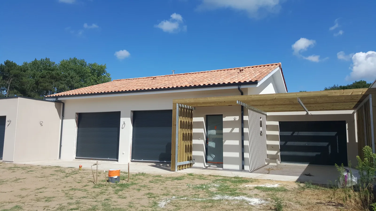 pergola métal bois