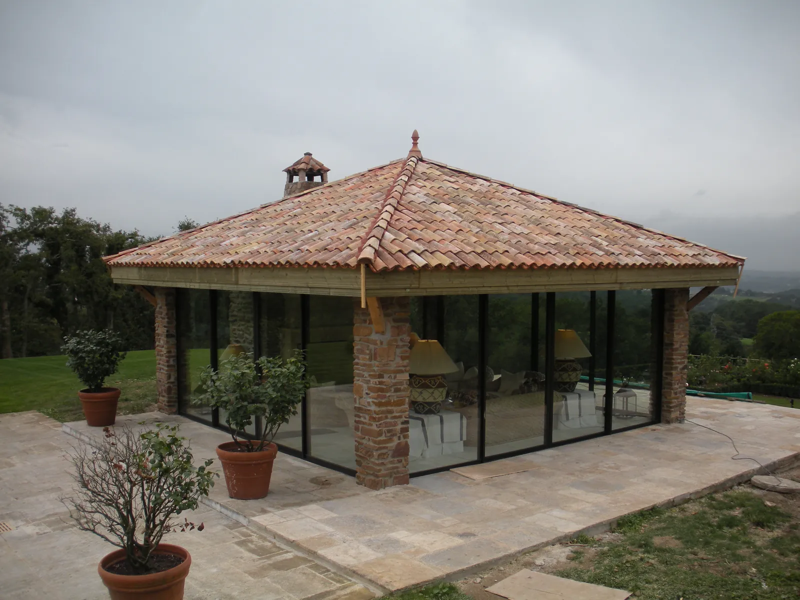 pool house couverture charpente
